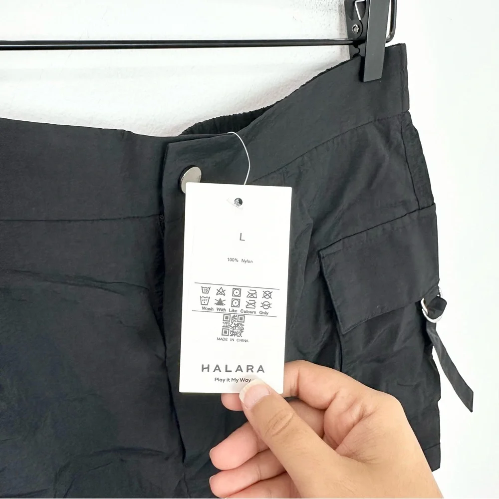 Halara High Waisted Button Zipper Flap Pocket Casual Cargo Shorts 3'' large - Picture 6 of 7